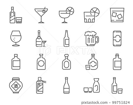 beverage, vector, liquor 99751824