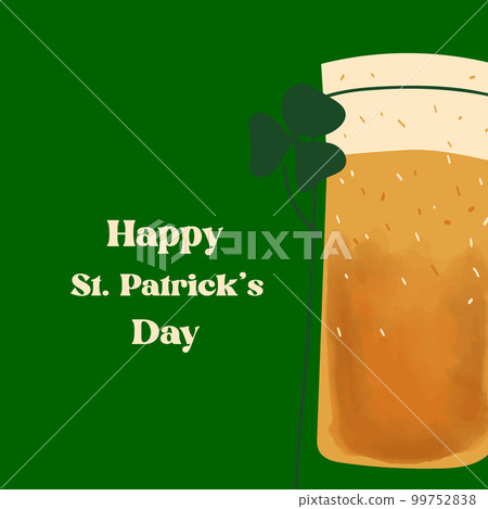 St. Patrick s Day greeting card with stylized beer 99752838
