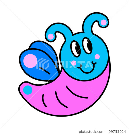 Funny cartoon character on white background. Funny cartoon character on white background. 99753924