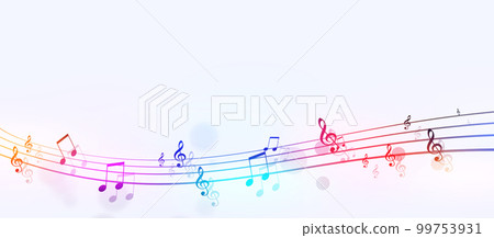 colorful music notes banner colorful music notes banner 99753931