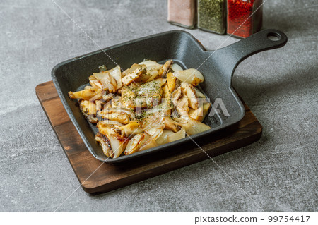 黑碗韓國食品鮑魚黃油烤盤 黑碗韓國食品鮑魚黃油烤盤 99754417