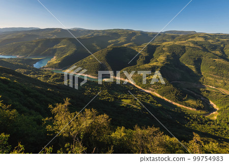Zavoj Lake Panorama from Kozji Kamen Viewpoint Zavoj Lake Panorama from Kozji Kamen Viewpoint 99754983