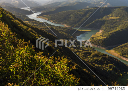 Meandering Zavoj Lake from Kozji Kamen Viewpoint 99754985