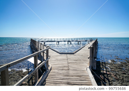 在 Hamelin Pool 觀看疊層石的人行道 99755686