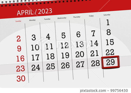 Calendar 2023, deadline, day, month, page, organizer, date, april, saturday, number 29 Calendar 2023, deadline, day, month, page, organizer, date, april, saturday, number 29 99756430