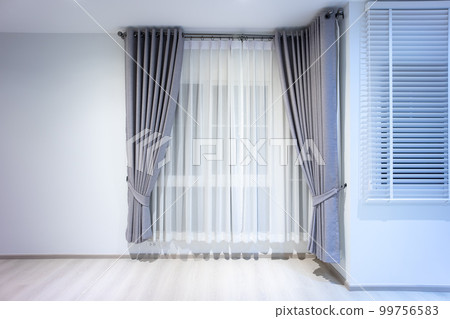 Interior design in bedroom at night. 99756583