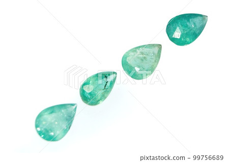 Natural beautiful paraiba tourmaline on a white background 99756689
