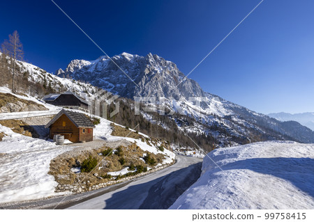 Winter landscape near Vrsic, Triglavski national park, Slovenia 99758415