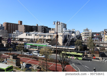 Scenery of the east exit of Higashi-Omiya Station on the JR Utsunomiya Line Scenery of the east exit of Higashi-Omiya Station on the JR Utsunomiya Line 99758641