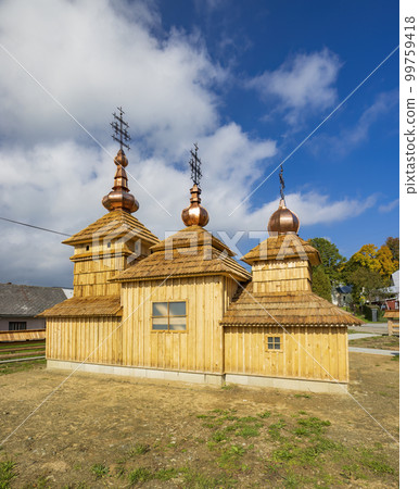 Model of wood church, Nizna Polianka, Slovakia 99759418