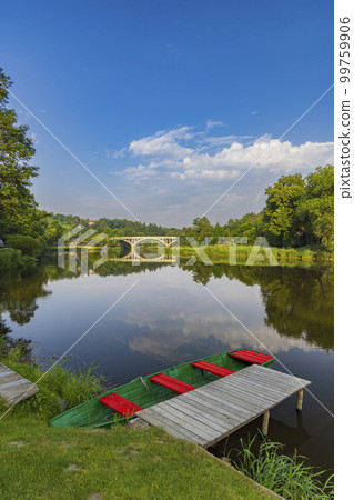 Berounka river in Zvikovec, Middle Bohemia, Czech Republic 99759906