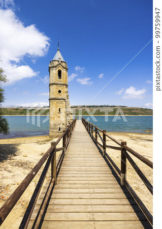 swamped church of San Roque near Villanueva de las Rozas, Cantabria, Spain 99759947