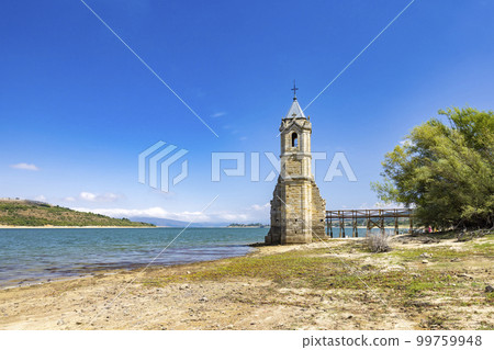 swamped church of San Roque near Villanueva de las Rozas, Cantabria, Spain 99759948