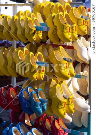 still life of Dutch wooden clogs still life of Dutch wooden clogs 99760167