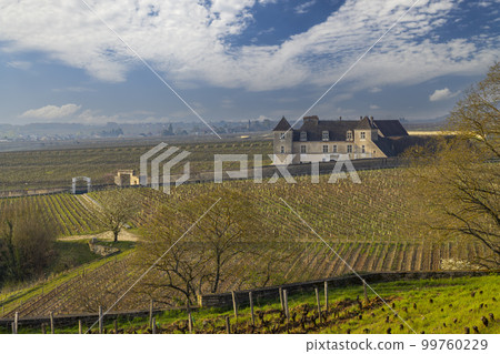 Clos de Vougeot castle, Cote de Nuits, Burgundy, France Clos de Vougeot castle, Cote de Nuits, Burgundy, France 99760229