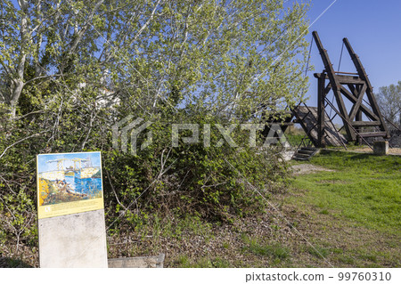 Vincent van Gogh bridge (Pont Van-Gogh, Langlois Bridge) near Arles, Provence, France 99760310