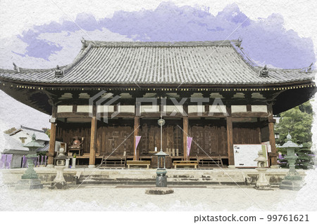 Watercolor-style Eifuku-ji Kondo, Taishi-cho, Minamikawachi-gun, Osaka Watercolor-style Eifuku-ji Kondo, Taishi-cho, Minamikawachi-gun, Osaka 99761621