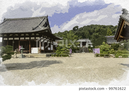 大阪府南河內郡太子町水彩風格的永福寺近藤 大阪府南河內郡太子町水彩風格的永福寺近藤 99761622