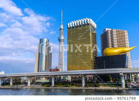 日本東京城市景觀 隅田川和東京天空樹景觀 日本東京城市景觀 隅田川和東京天空樹景觀 99761799