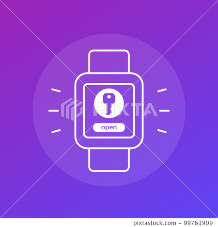 Open with smart watch, vector design Open with smart watch, vector design 99761909
