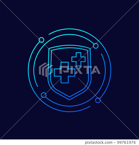 antibacterial protection or antiviral line icon antibacterial protection or antiviral line icon 99761978