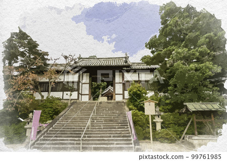 Watercolor-style Eifuku-ji Nitenmon Gate, Taishi-cho, Minamikawachi-gun, Osaka Watercolor-style Eifuku-ji Nitenmon Gate, Taishi-cho, Minamikawachi-gun, Osaka 99761985