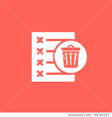 files to delete icon with a trash bin files to delete icon with a trash bin 99762057