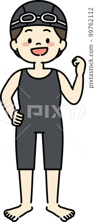 Swimming exercise fitness gym female illustration 99762112