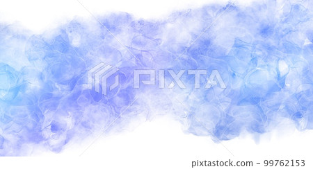 春夏酒精水墨藝術抽像水平橫幅）淺藍色和紫色漸變中的大理石圖案波 99762153