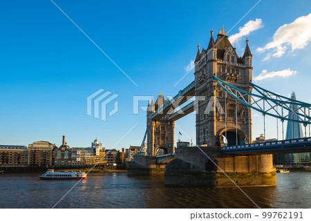 Tower Bridge by river thames in London, england, UK Tower Bridge by river thames in London, england, UK 99762191