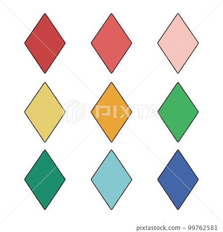 set of colorful diamonds 99762581