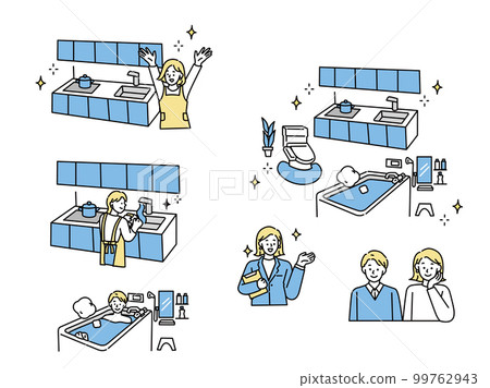 Illustration of my home: family, children, all-electric, remodeling, renovation, new house, new construction, sales, sales 99762943