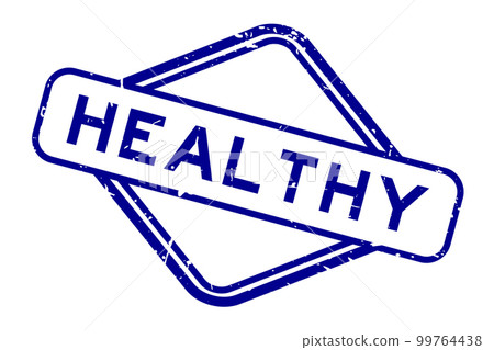 Grunge blue healthy word rubber seal stamp on white background Grunge blue healthy word rubber seal stamp on white background 99764438