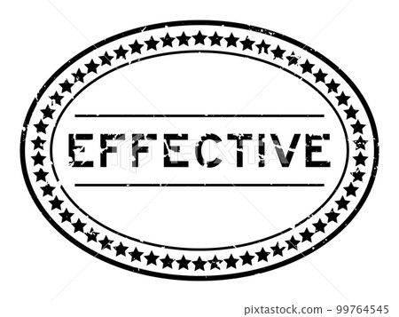 Grunge black effective word oval rubber seal stamp on white background Grunge black effective word oval rubber seal stamp on white background 99764545