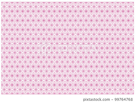 Small hemp leaf pattern with dots Japanese pattern pink 99764768