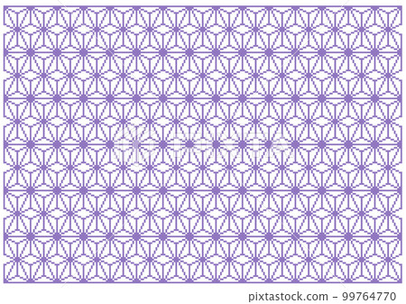 Large hemp leaf pattern with dots Japanese pattern purple 99764770