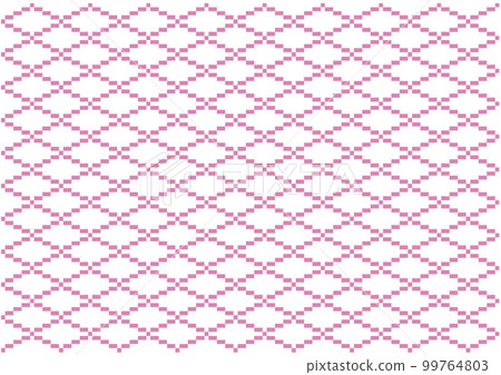 Large rhombus pattern Japanese pattern pink with dots 99764803
