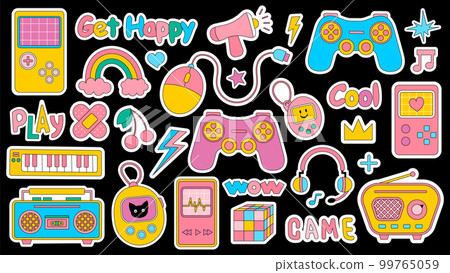 retro groovy funky flat sticker decoration 17339747 PNG