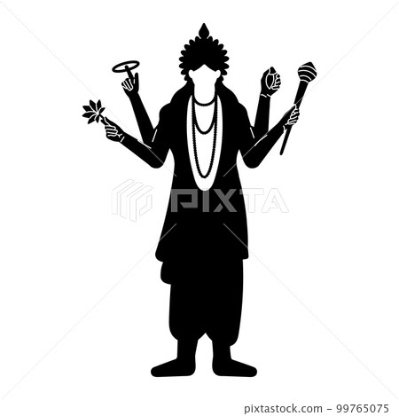 indian god lord vishnu. ethnic deity of Hinduism mythology. vector illustration design indian god lord vishnu. ethnic deity of Hinduism mythology. vector illustration design 99765075