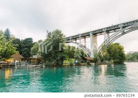 Switzerland city river beautiful bridge nature ecology 99765134