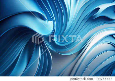 Abstract 3D background. 3d render, abstract modern colorful background, fashion wallpaper with wavy layers and ruffles. Generative AI. Abstract 3D background. 3d render, abstract modern colorful background, fashion wallpaper with wavy layers and ruffles. Generative AI. 99765558