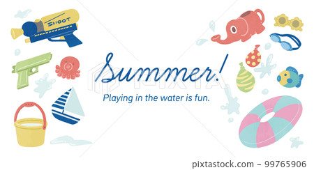 夏日戲水形象banner 99765906
