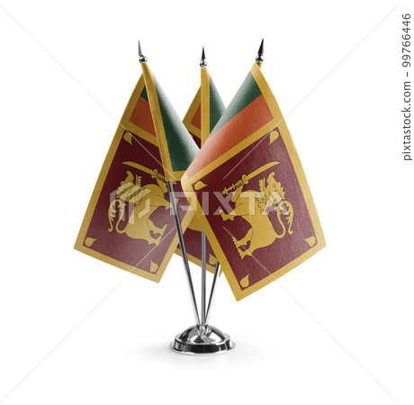 Small national flags of the Sri Lanka on a white background Small national flags of the Sri Lanka on a white background 99766446