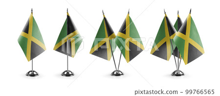 Small national flags of the Jamaica on a white background Small national flags of the Jamaica on a white background 99766565