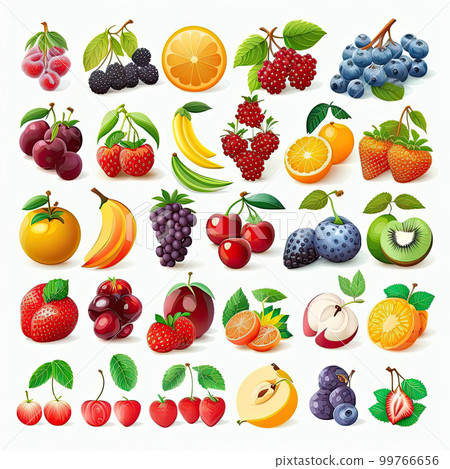 Set of various fruits 99766656