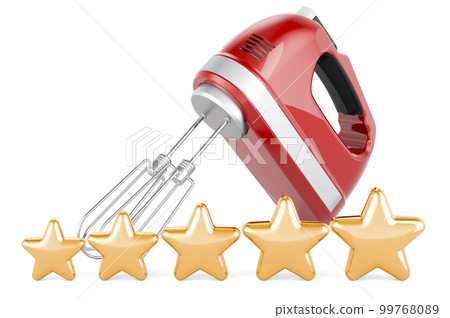Hand kitchen mixer with five golden stars, 3D rendering 99768089