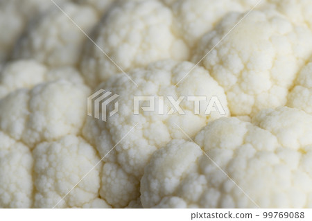 Cauliflower close up during cooking, fresh raw cauliflower Cauliflower close up during cooking, fresh raw cauliflower 99769088
