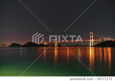 【來島海峽大橋（清晨）】愛媛縣今治市吉海町 99771172