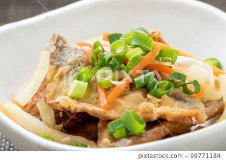 taste of marinated chili pepper. 99771184