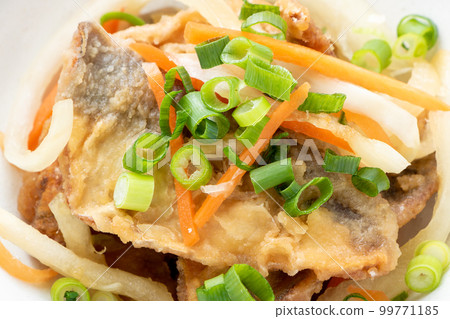 Up of horse mackerel pickled in Nanban. Up of horse mackerel pickled in Nanban. 99771185